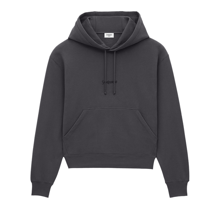 Saint Laurent Logo Hoodie 'Steel'