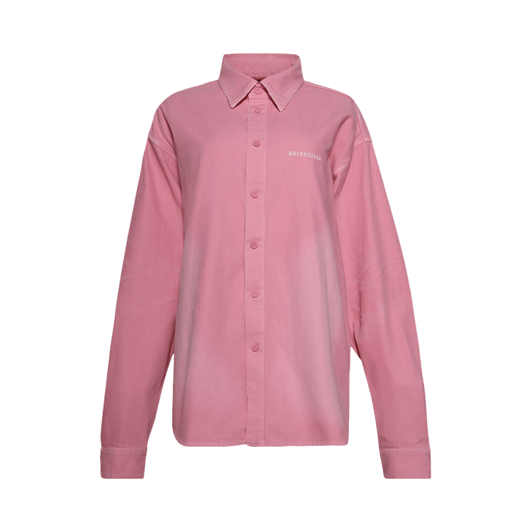 Balenciaga Denim Overshirt 'Baby Pink'