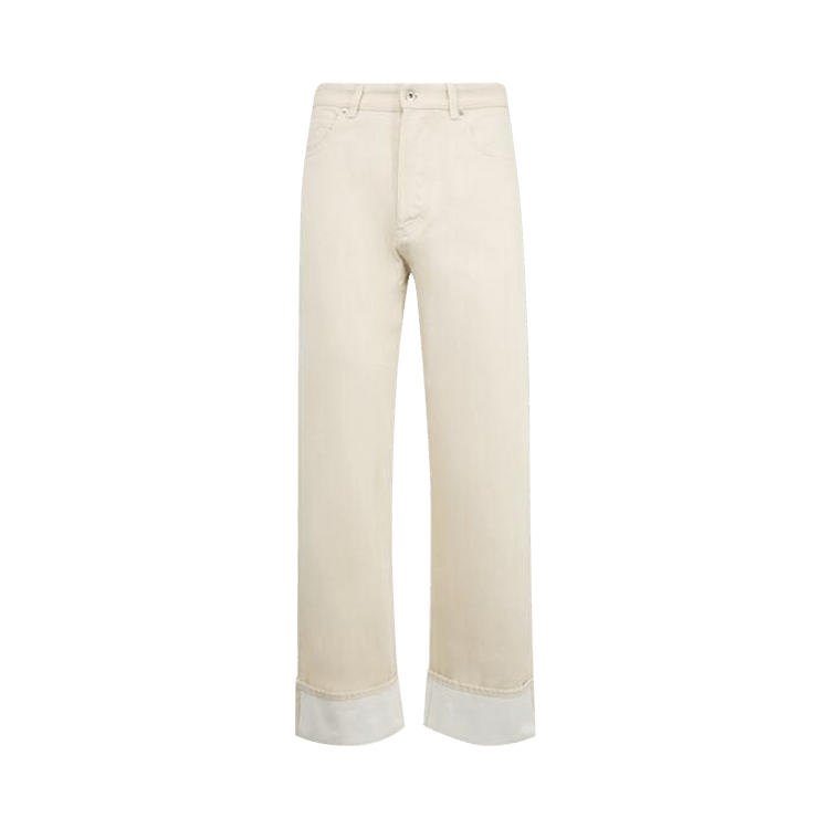 Bottega Veneta Colored Turned Up Jeans 'Pale Meringue'