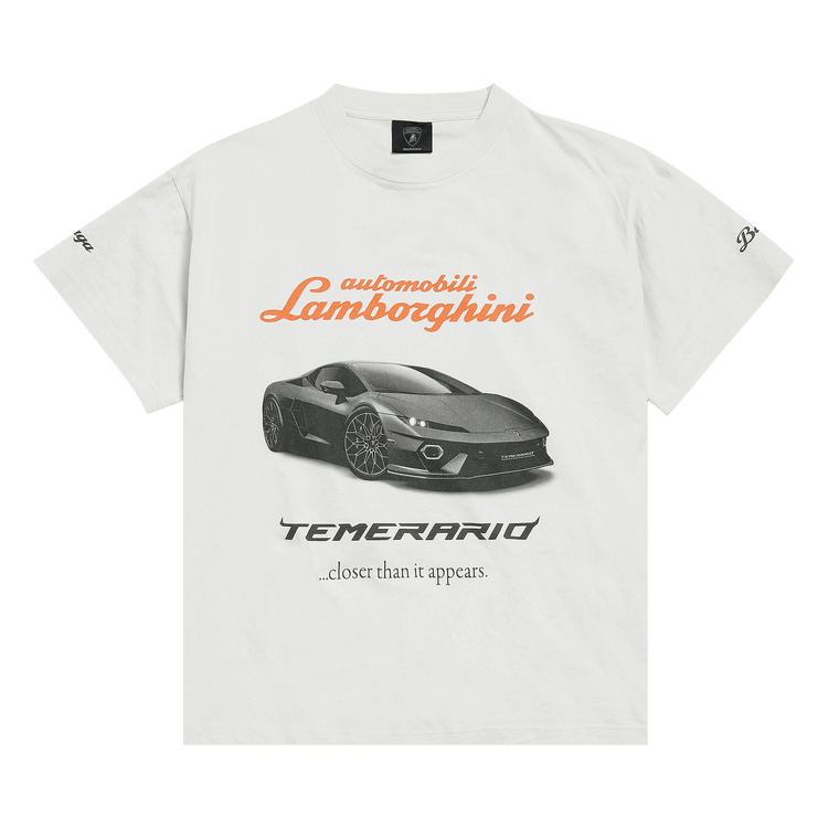 Balenciaga x Lamborghini Graphic T-Shirt 'Dirty White'