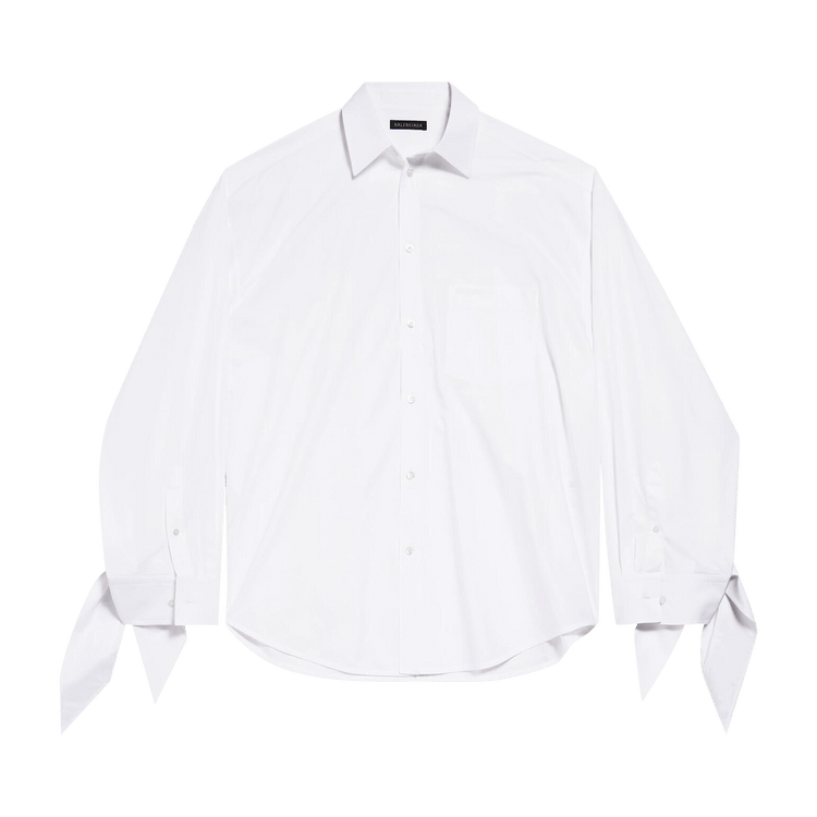 Balenciaga Knotted Cuff Blouse 'White'