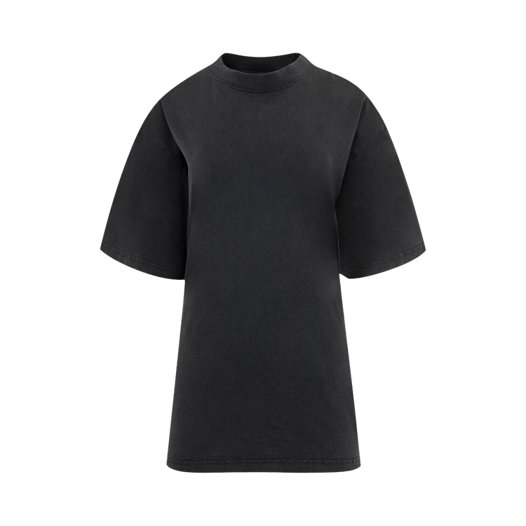 Balenciaga Lace-Up T-Shirt 'Faded Washed Black'