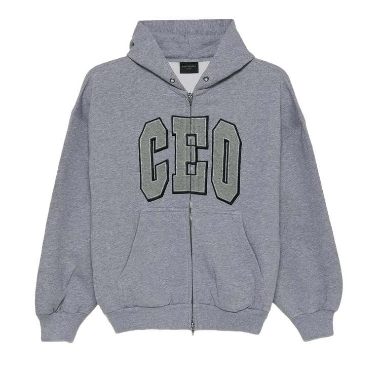 Balenciaga Small Fit Zip-Up 'Heather Grey'