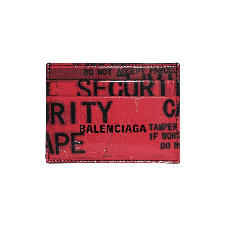 Balenciaga Tape Type Cardholder 'Black/Red'