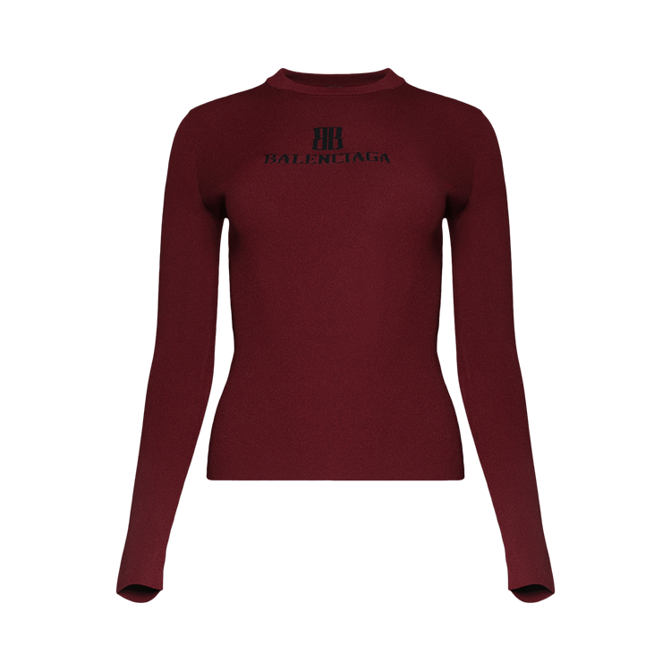 Balenciaga Crewneck 'Burgundy/Black'