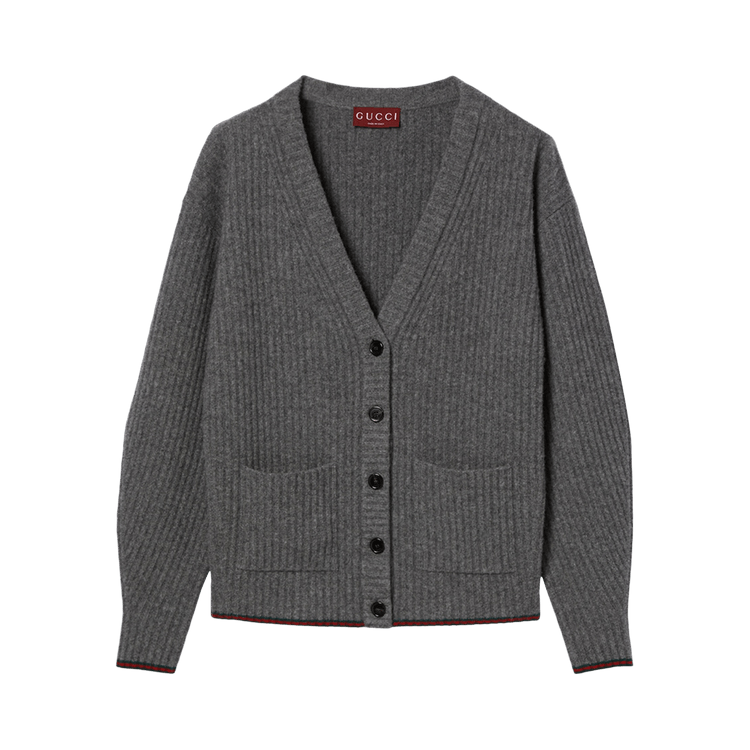 Gucci Soft Wool Oversize Cardigan 'Dusty Dark Grey'