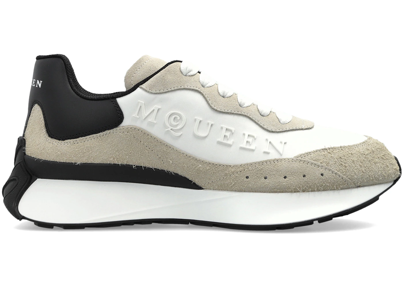 Alexander McQueen Sprint Runner White Black Beige