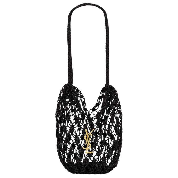 Saint Laurent Small Shopping Crochet Bag 'Nero'