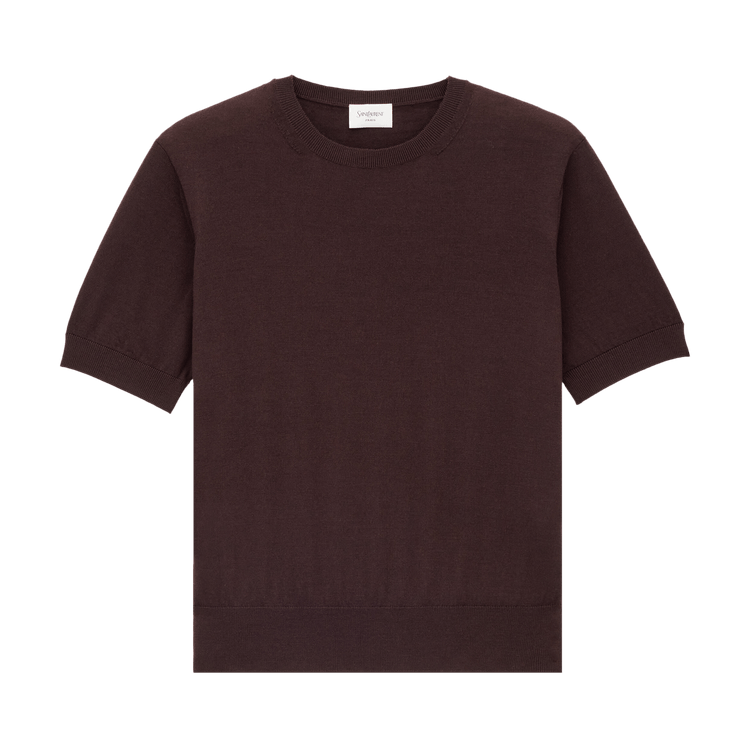Saint Laurent Short-Sleeve Top 'Marron'