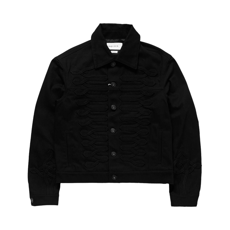 Alexander McQueen Military Denim Jacket 'Black'
