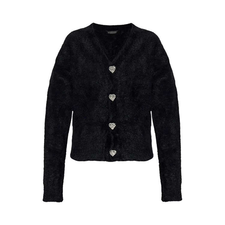 Balenciaga Fluffy Cardigan 'Black'