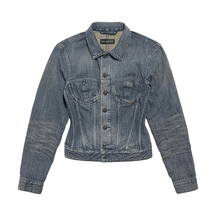 Balenciaga Corseted Jacket 'Navy/Green/Yellow'