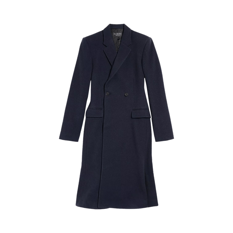 Balenciaga Godet Midi Coat 'Corporate Navy'