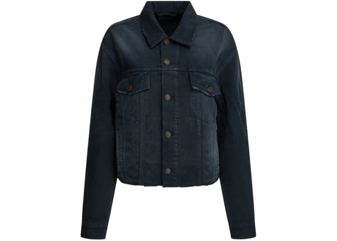 Balenciaga Denim Old Effect Jacket Blue