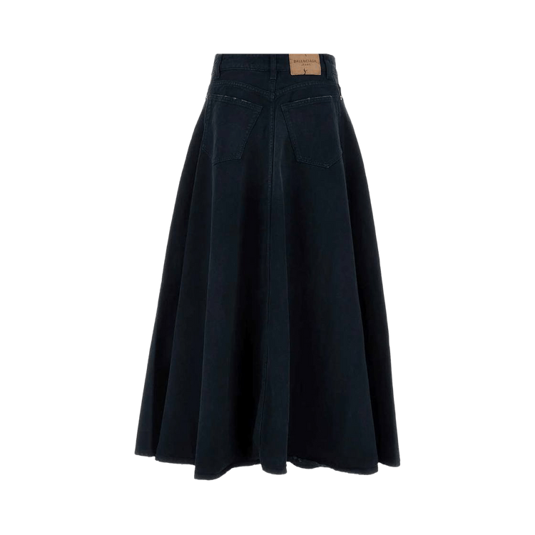 Balenciaga Godet Maxi Skirt 'Navy/Dirty Dark Blue'