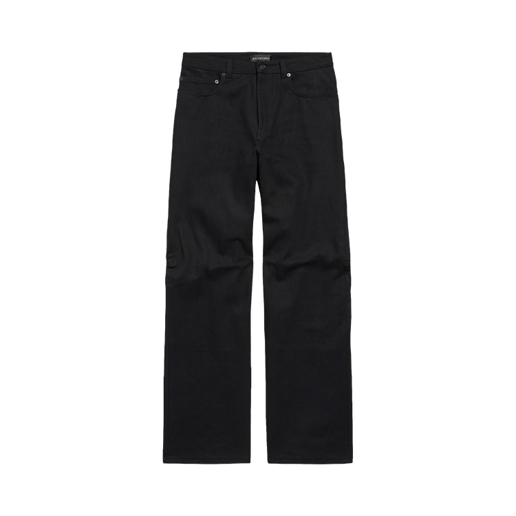 Balenciaga Curved Knee Pants 'Black'