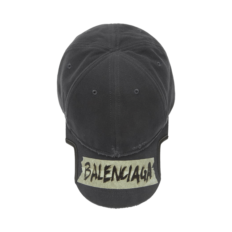 Balenciaga Cap 'Faded Washed Black'