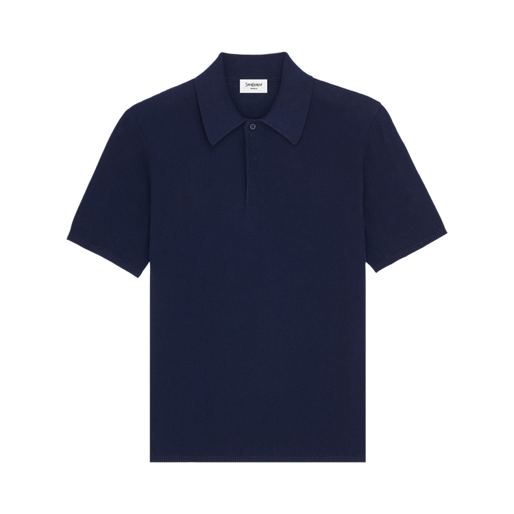 Saint Laurent Polo Manches Courtes 'Bleu Marine'