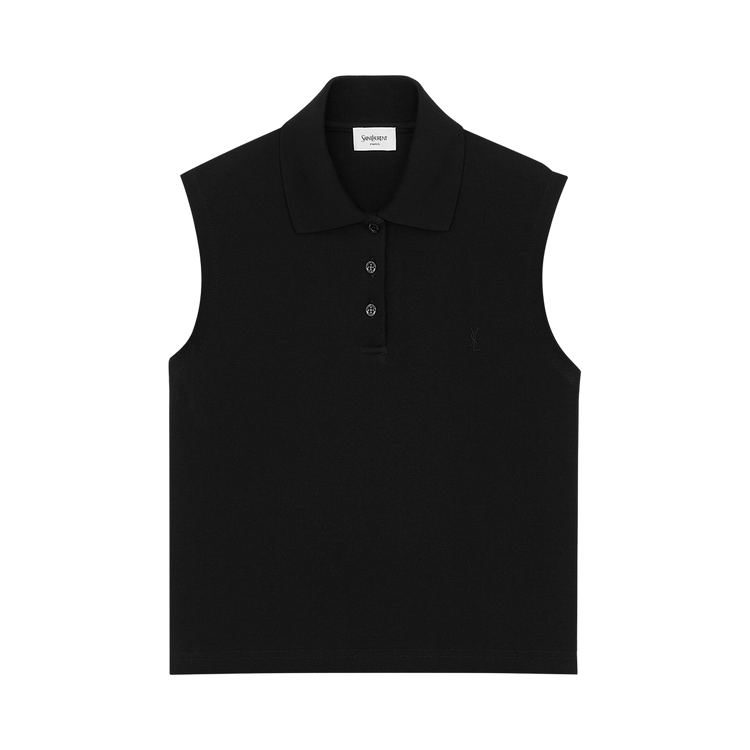 Saint Laurent Polo Sans Manches 'Noir'