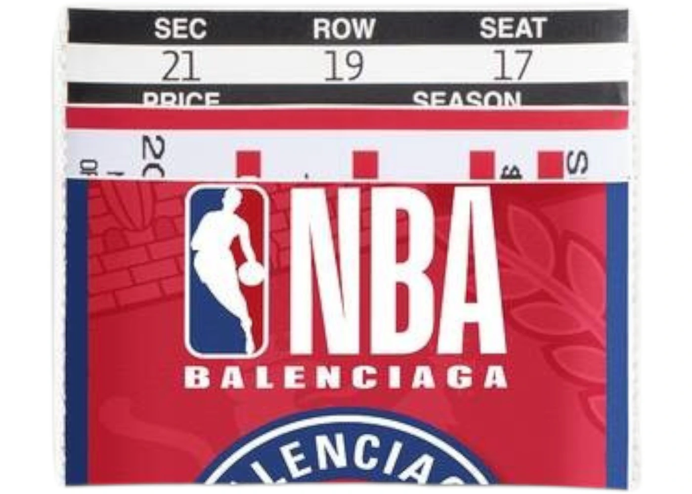Balenciaga x NBA Passport Card Holder Red