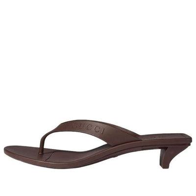 (WMNS) Gucci Vittoria Thong 'Brown'