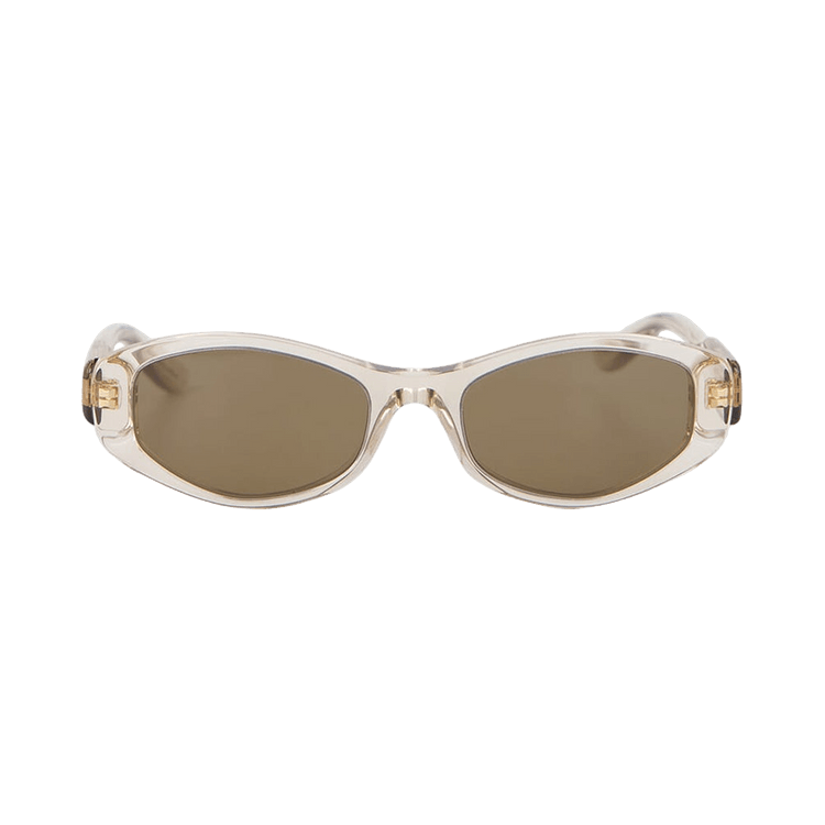 Balenciaga Nova Oval Sunglasses 'Transparent Beige'