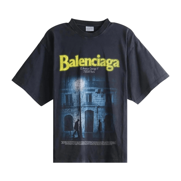 Balenciaga Large Fit T-Shirt 'Washed Black'