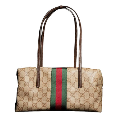 (WMNS) Gucci Melrose Medium Boston Bag 'Sand Dark Brown'