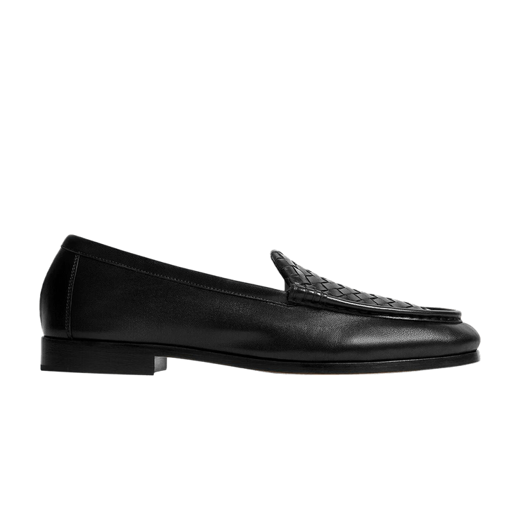Bottega Veneta Silenzio Intrecciato Loafer 'Black Leather'
