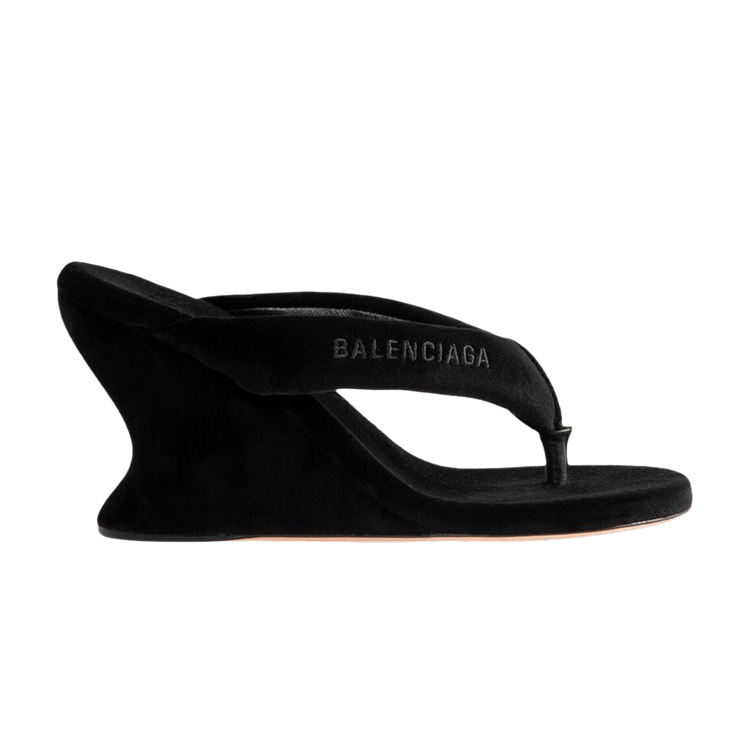 Balenciaga Wmns Gaeta Wedge Thong Sandal 'Black'