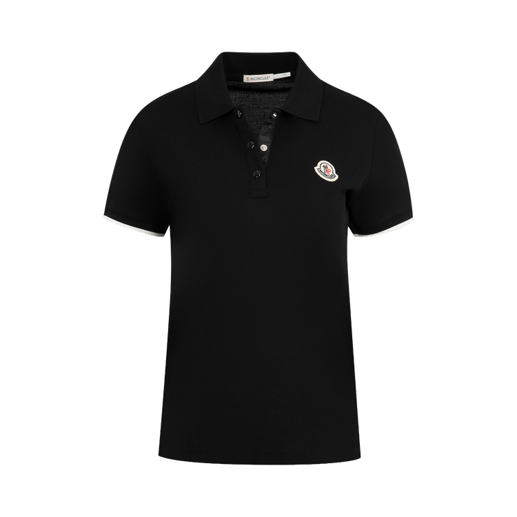 Moncler Toggle Waist Polo Shirt 'Black'