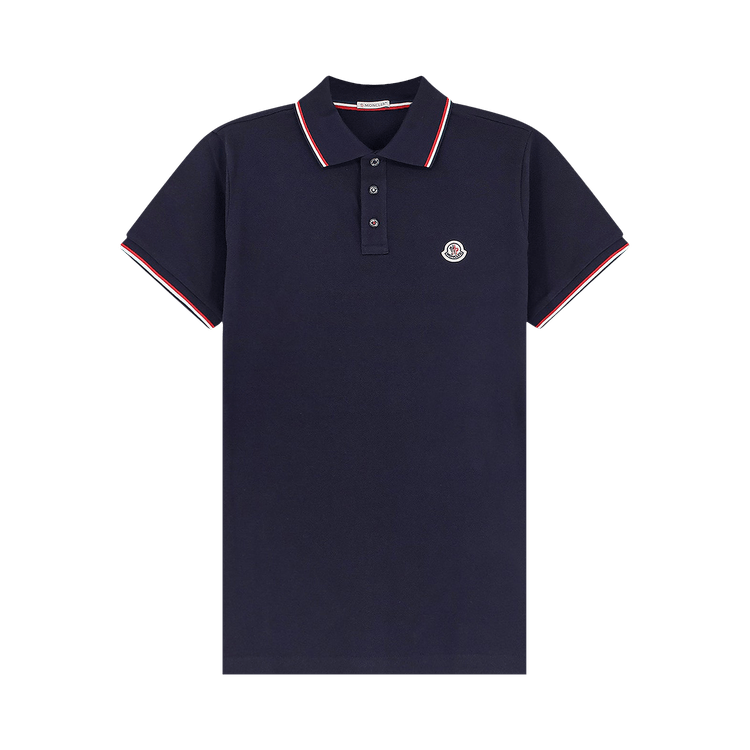 Moncler Short-Sleeve Polo 'Black/Navy'