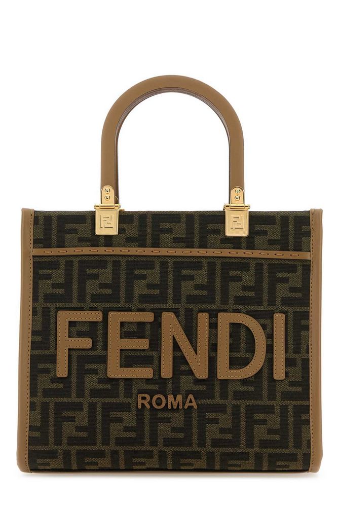 Fendi Sunshine FF Jacquard Small Top Handle Bag
