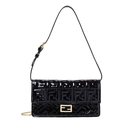 (WMNS) Fendi SS26 Wallet On Chain Baguette 'Black'