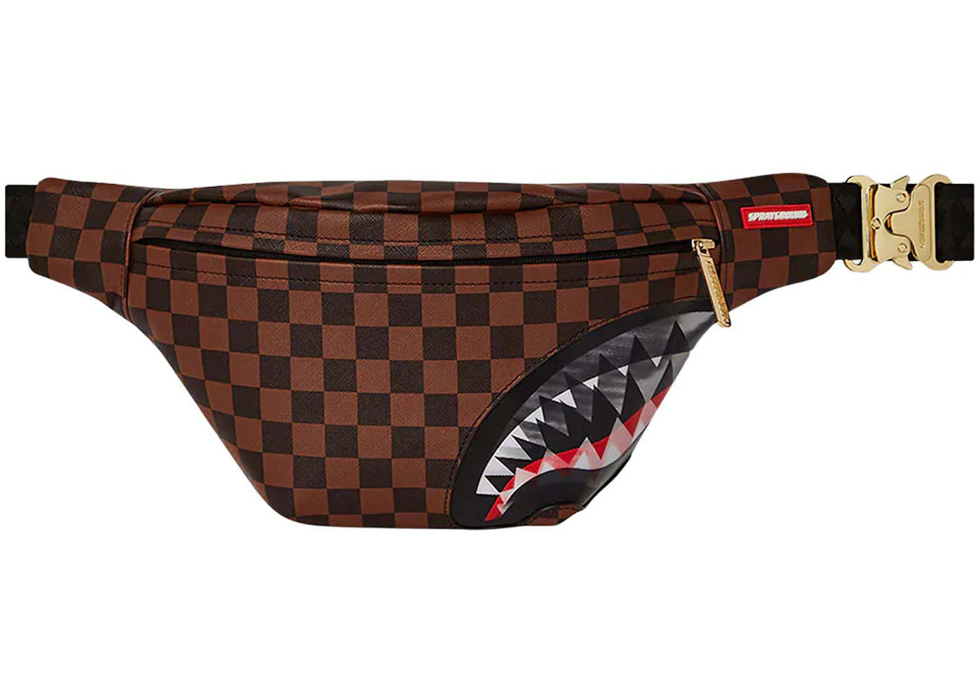 Sprayground Sip Lenticular Chomp Savvy Crossbody Brown