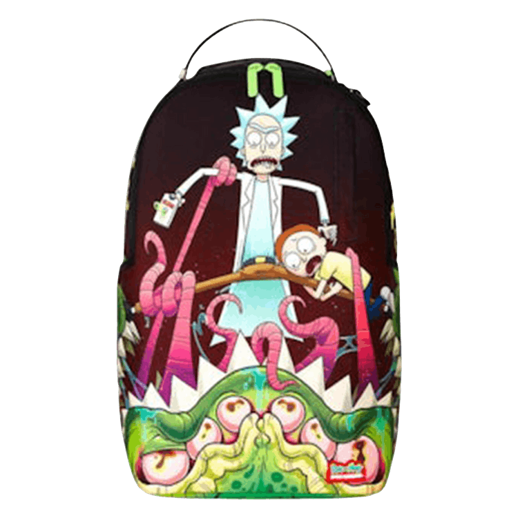 Sprayground Rick And Morty DLXR Alien Mouth Half Sharkmouth Backpack 'Alien Mouth Print'