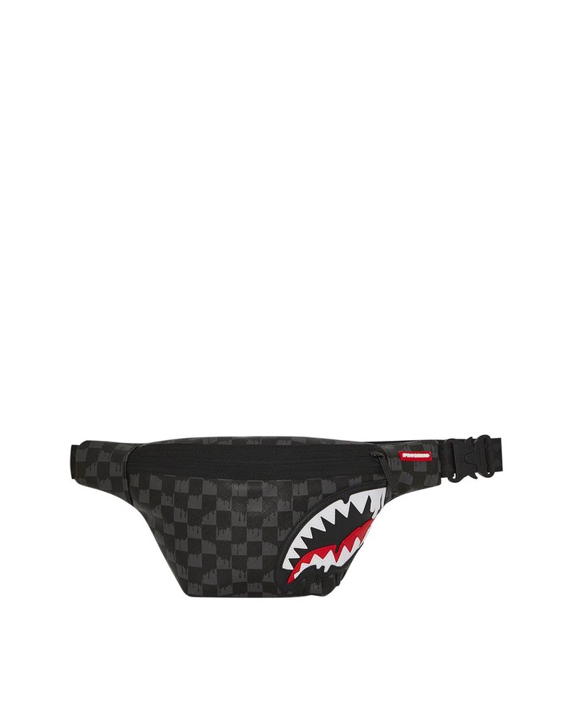 Sprayground Dripping Sharks Check Waist Pouch