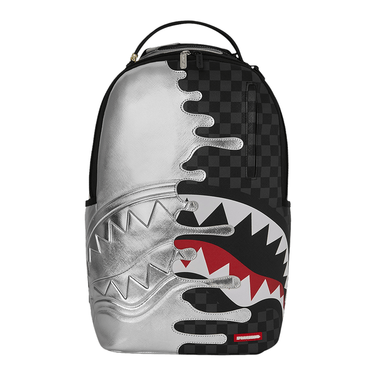 Sprayground Silver Side Drip Check DLXSV Backpack 'Multicolor'