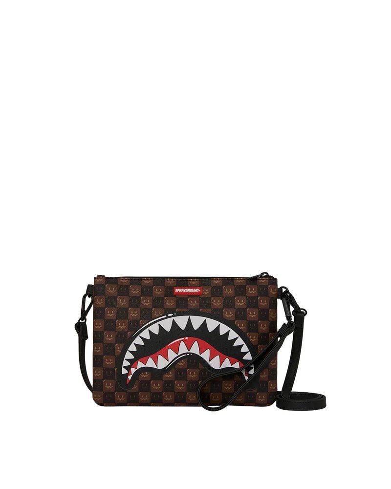 Sprayground Shark In Paris Wristlet Bag