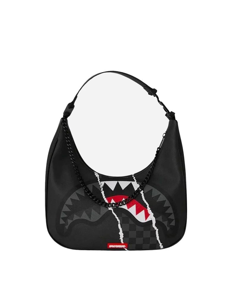 Sprayground Center Rip Check Shoulder Bag
