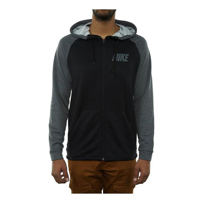 Nike Lightweight Full Zip Fleece Hoodie 'Black Grey'