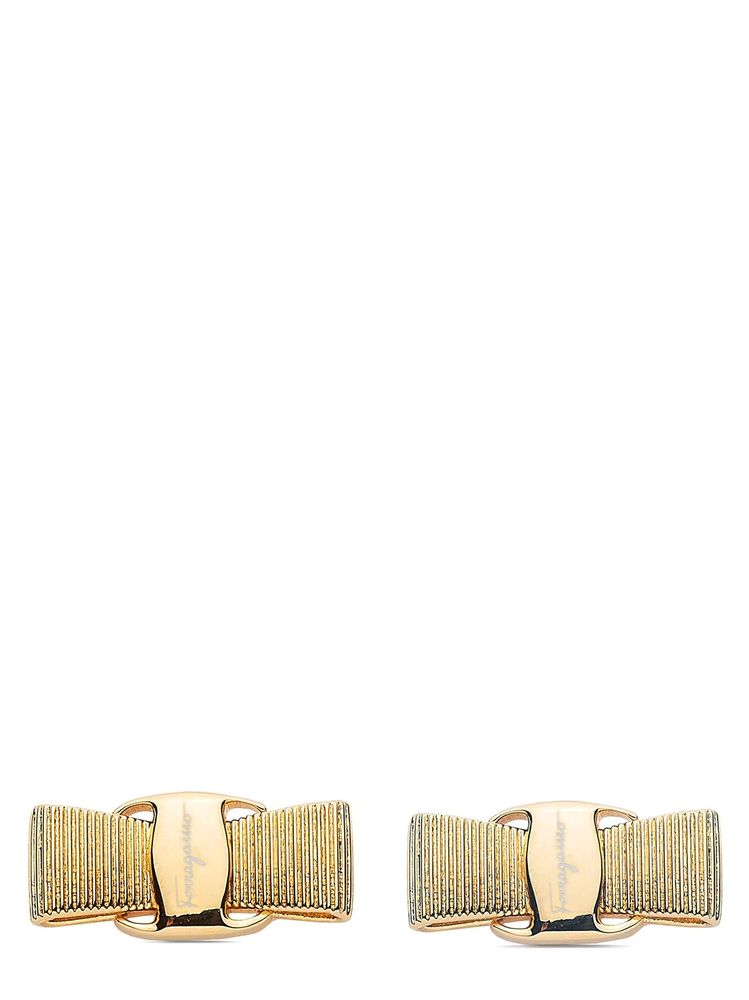 Ferragamo Fiocco Vara Bow Stud Earrings