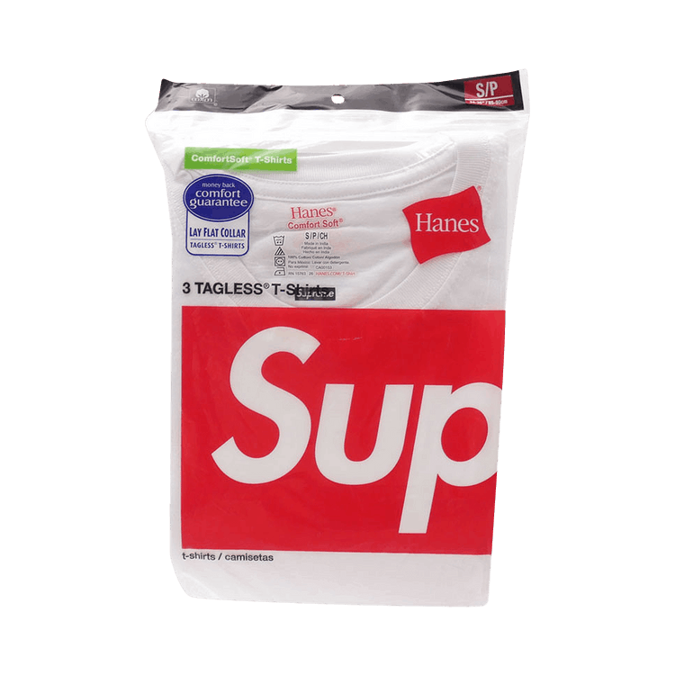 Supreme x Hanes Tagless Tees (3 Pack) 'White'