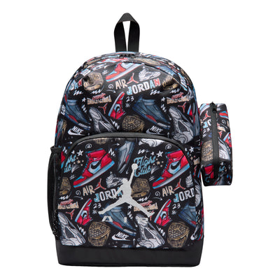 (GS) Jordan Air Raid Backpack 17L 'Black Gym Red'