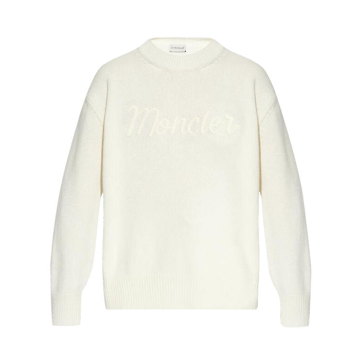 Moncler Crew Neck Long-Sleeve Top 'Silk White'