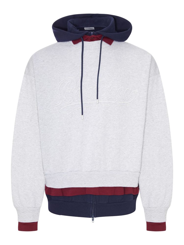 Balenciaga Layered Drawstring Hoodie
