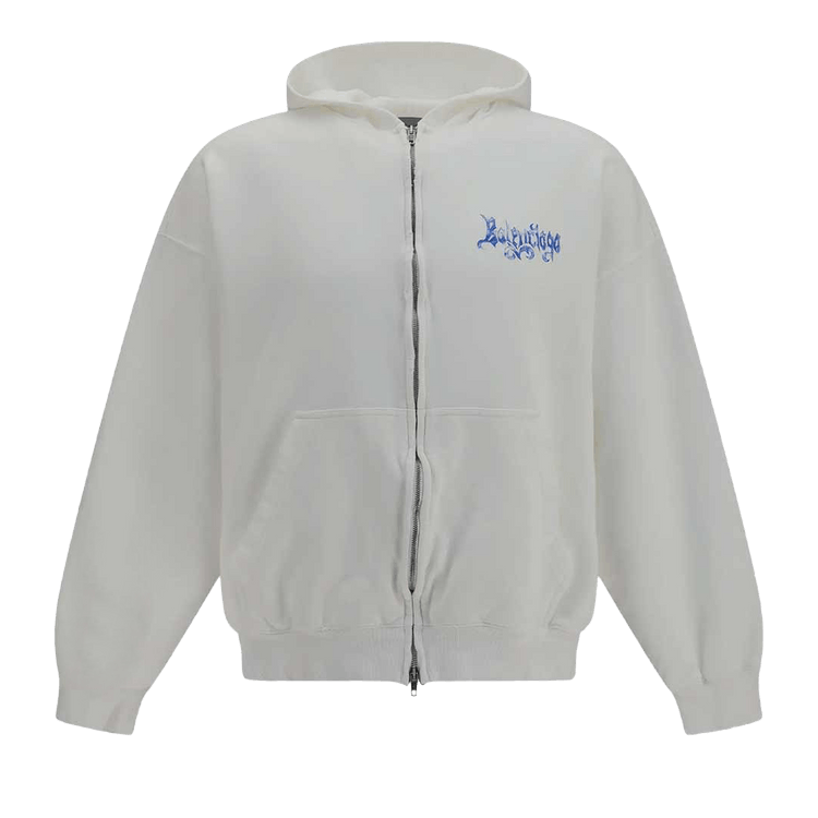 Balenciaga Sketchy Zip-Up Hoodie 'White'