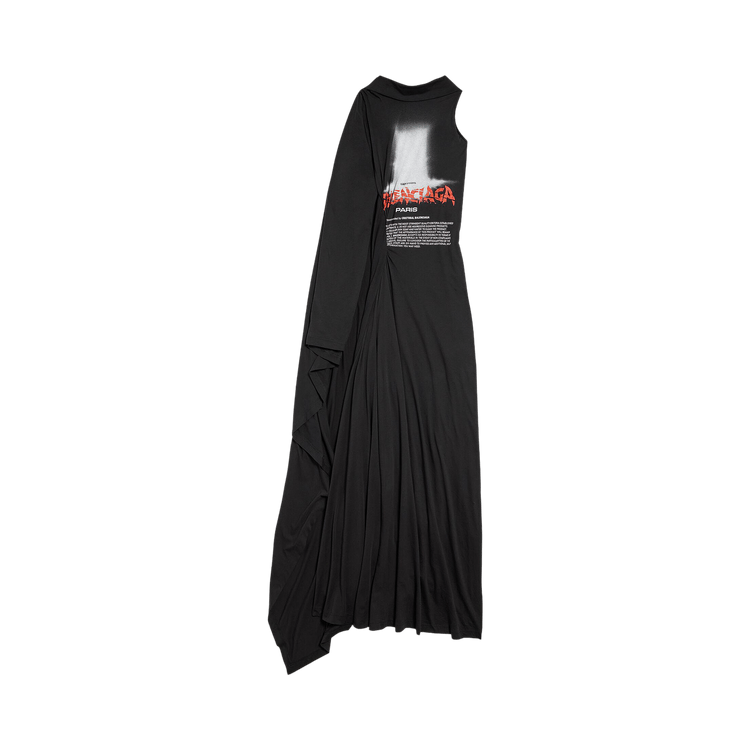 Balenciaga Long Draped Dress 'Black'