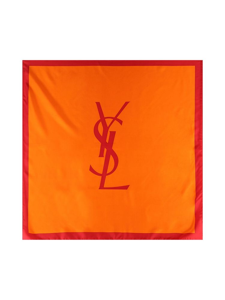 Saint Laurent Cassandre Logo Square Scarf