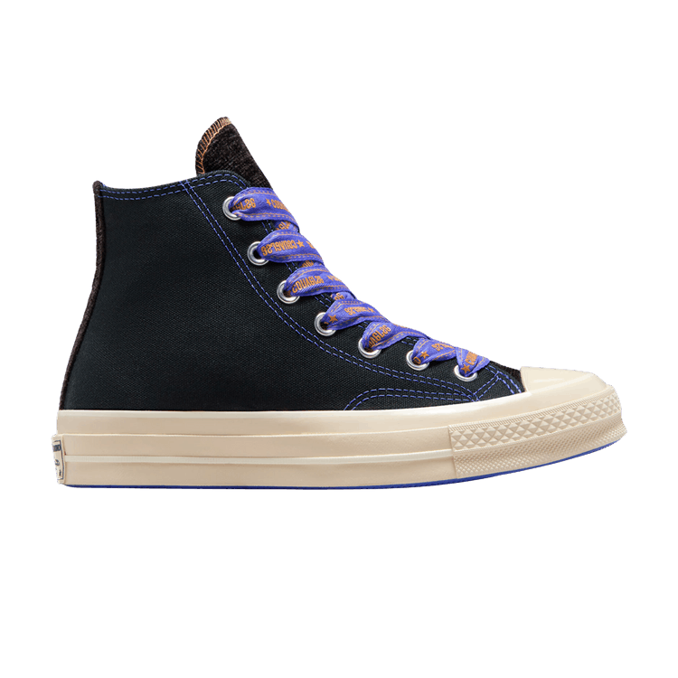 Converse Chuck 70 High 'Ribbon Laces - Black Blue Flame'